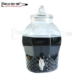 Bình Ngâm Rượu Thủy Tinh 8833 3 Lít Có Van và Không Van