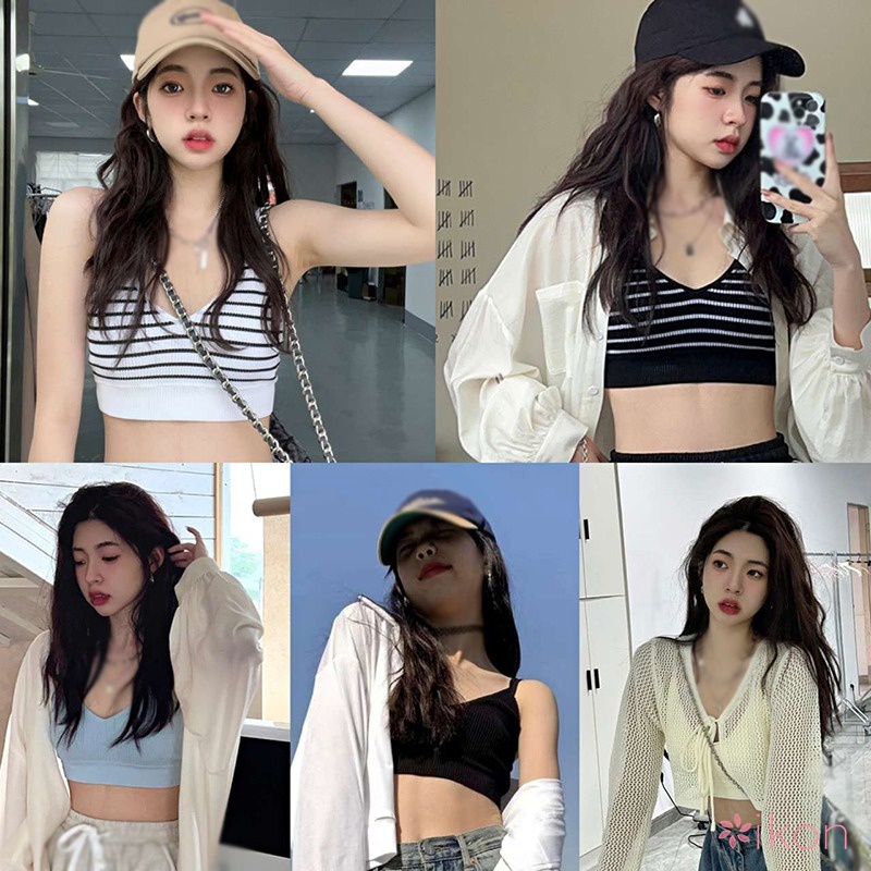 Áo Tank Top Cổ Chữ V Dáng Ôm Có Miếng Đệm Ngực Thời Trang Quyến Rũ Cho Nữ