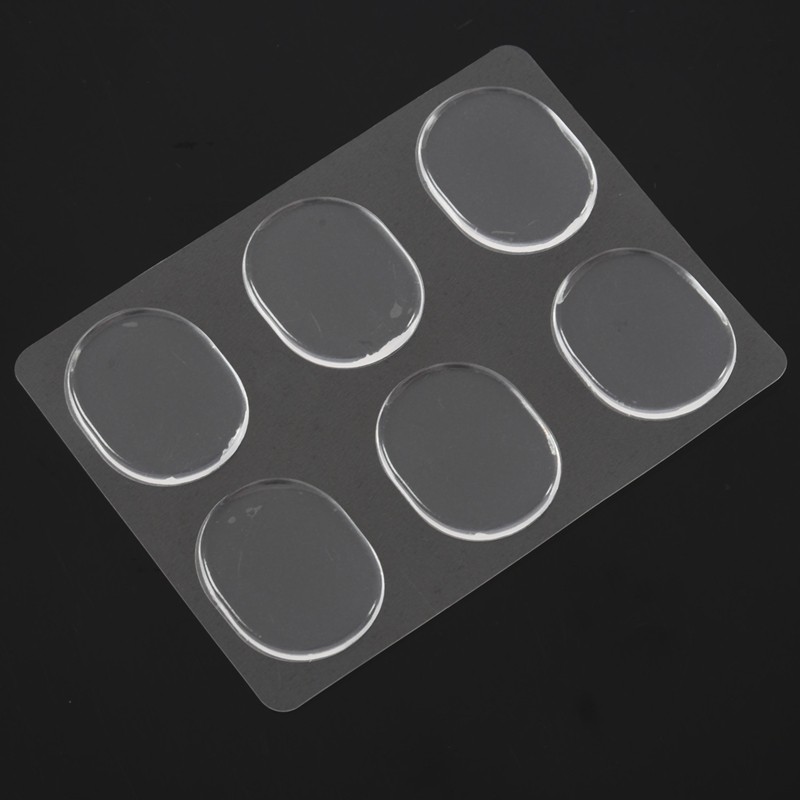 6pcs/set Pad Damper Gel Pads Snare Tom Drum Muffler Mute Transparent Percussion Instrument Accessori