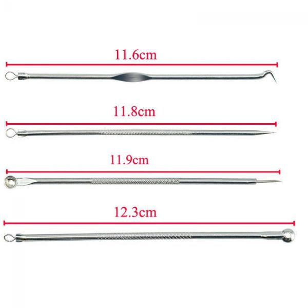 Bộ 4 Cây Nặn mụn 2 Đầu Nặn Mụn Đầu Đen Chuyên Dụng Cao cấp A143
