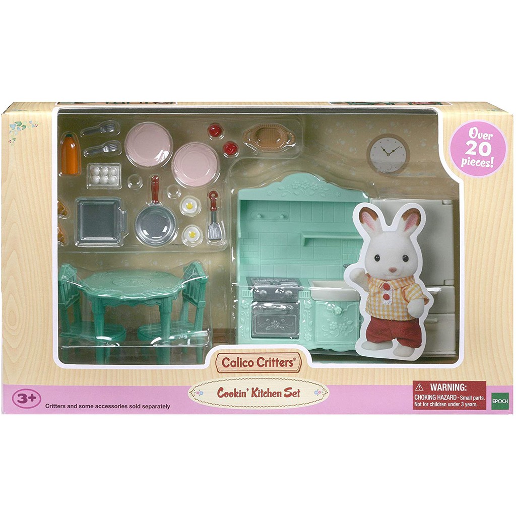 Đồ Chơi Sylvanian Families Calico Critters Bộ Nội Thất Nhà Bếp Bàn Ăn Cookin' Kitchen Set