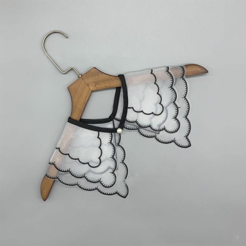 Cổ Áo Rời Họa Tiết Hoa Thời Trang Cho Nữ