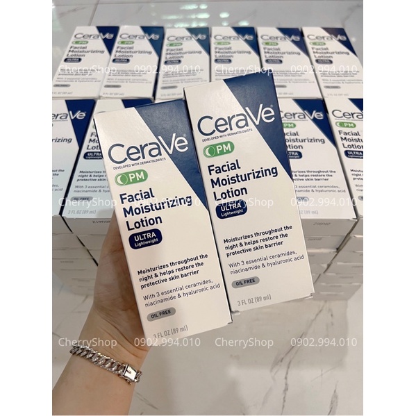 [Hàng USA] Kem dưỡng ẩm ban đêm CeraVe Facial Moisturizing Lotion PM (60ml/89ml)