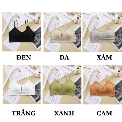 Áo Bra Nữ 2 Dây - Bra Cotton Đường Chỉ Giữa Độc Lạ Kèm Mút Mỏng - Áo Ngực Thể Thao AMYBRA B7704