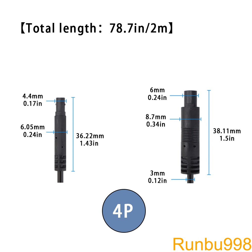 Car Dash Rear Camera Extension Cable Vehicle Backup Reverse Cam 4-pin Extension Wire Cord | BigBuy360 - bigbuy360.vn