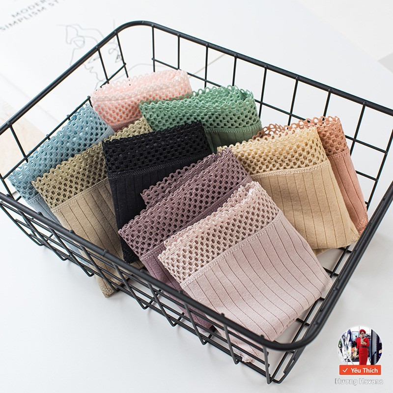 [Mã WASTDEP giảm 5K đơn bất kì] QUẦN LÓT NỮ COTTON GÂN TĂM CẠP LƯỚI BẢN TO - QUẦN CHIP NỮ GIÁ RẺ FLQ78 | BigBuy360 - bigbuy360.vn