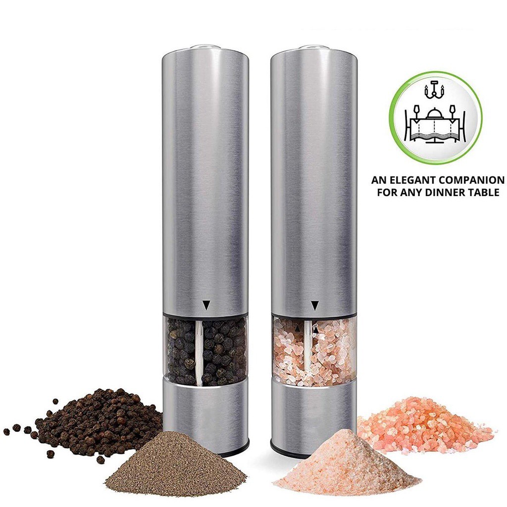Máy xay tiêu cầm tay tự động bằng thép không gỉ có thể điều chỉnh