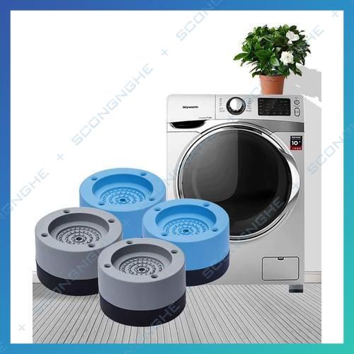 SÉT 4 CÁI ĐẾ KÊ CHÂN MÁY GIẶT CHỐNG RUNG SILICON CAO CẤP - BỘ 4 ĐẾ CHỐNG RUNG MÁY GIẶT