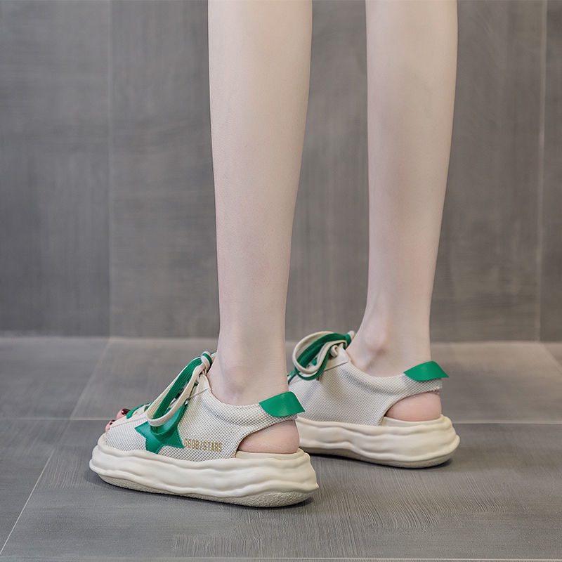 Jiashucheng Sandal Hở Ngón Đế Dày Phong Cách Mới Dễ Phối Đồ Thời Trang Mùa Hè Cho Nữ