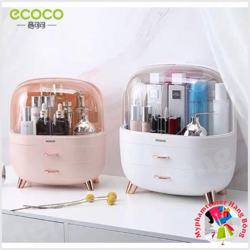 Tủ đựng mỹ phẩm để bàn, hộp đựng mỹ phẩm Ecoco chính hãng, đồ gia dụng thông minh tiện ích
