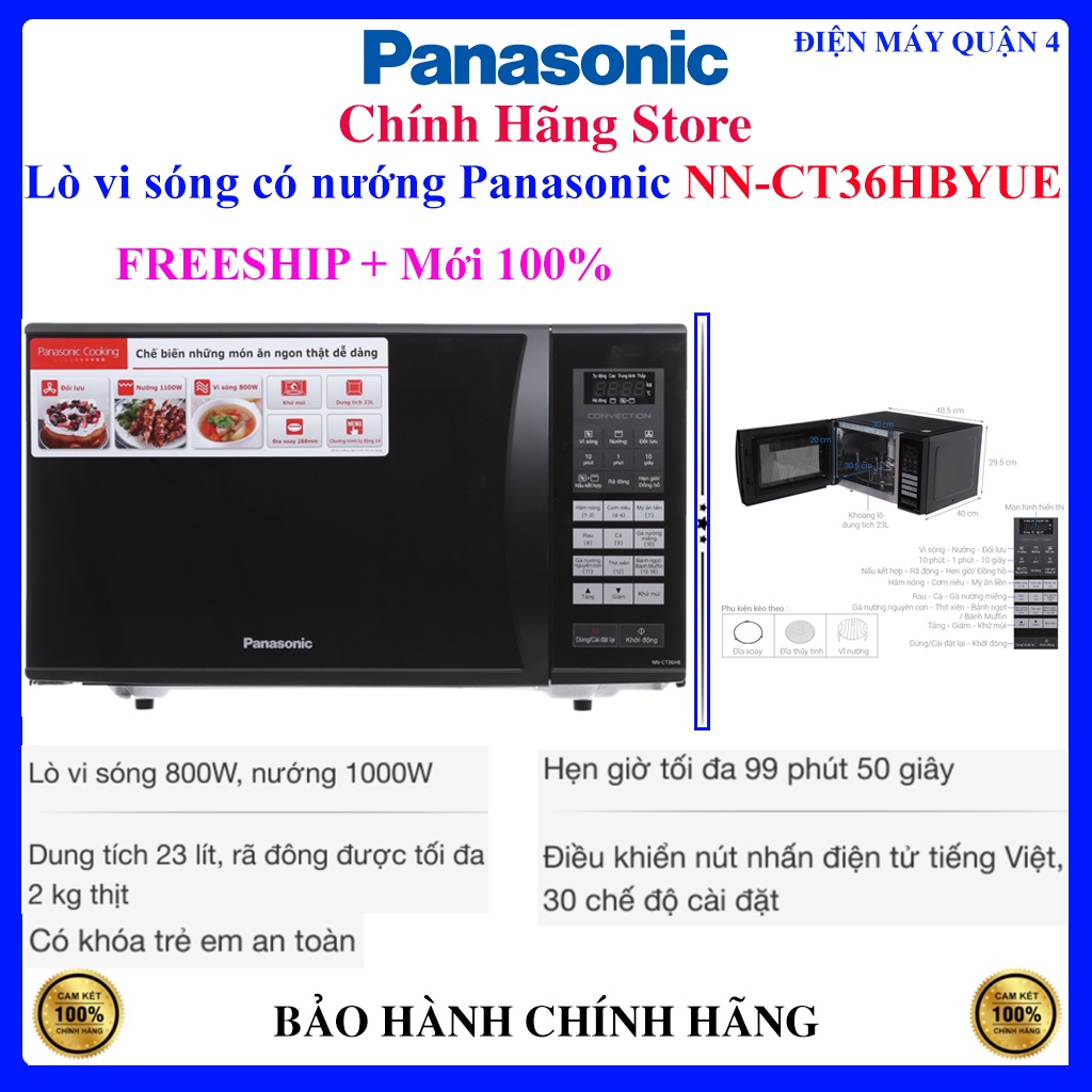 Lò vi sóng có nướng Panasonic NN-CT36HBYUE 23 lít