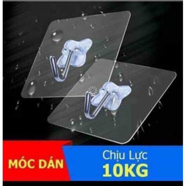 Móc dán tường Combo 10 Móc cường lực siêu dính- Móc treo đồ chịu lực 10kg