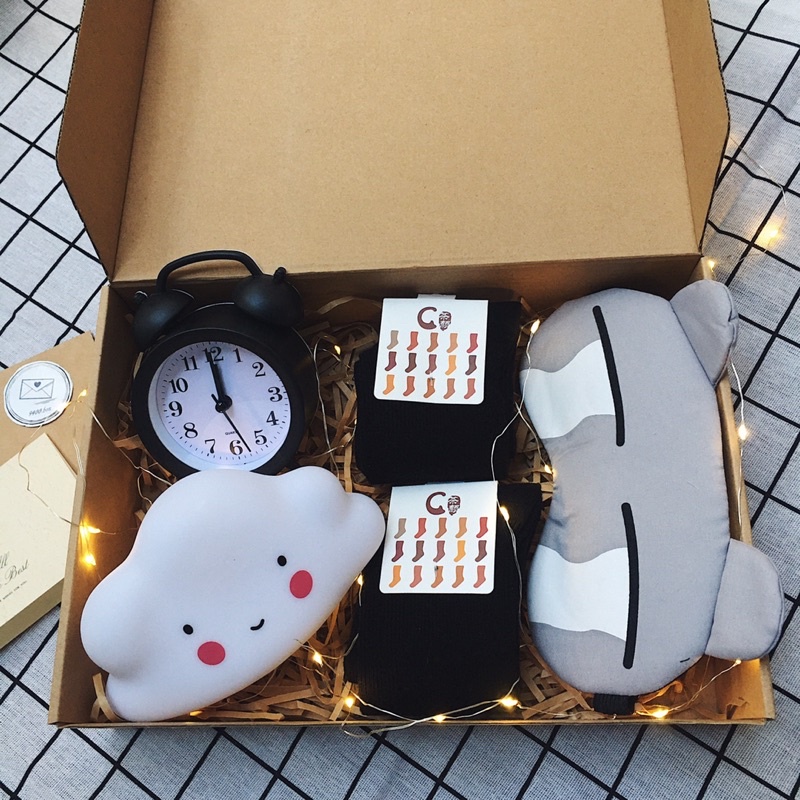 Khò Khò Box - Quà tặng đèn ngủ đồng hồ, quà tặng 20/10 sinh nhật yêu thương, ngộ nghĩnh, đáng yêu cho bạn trai, bạn gái