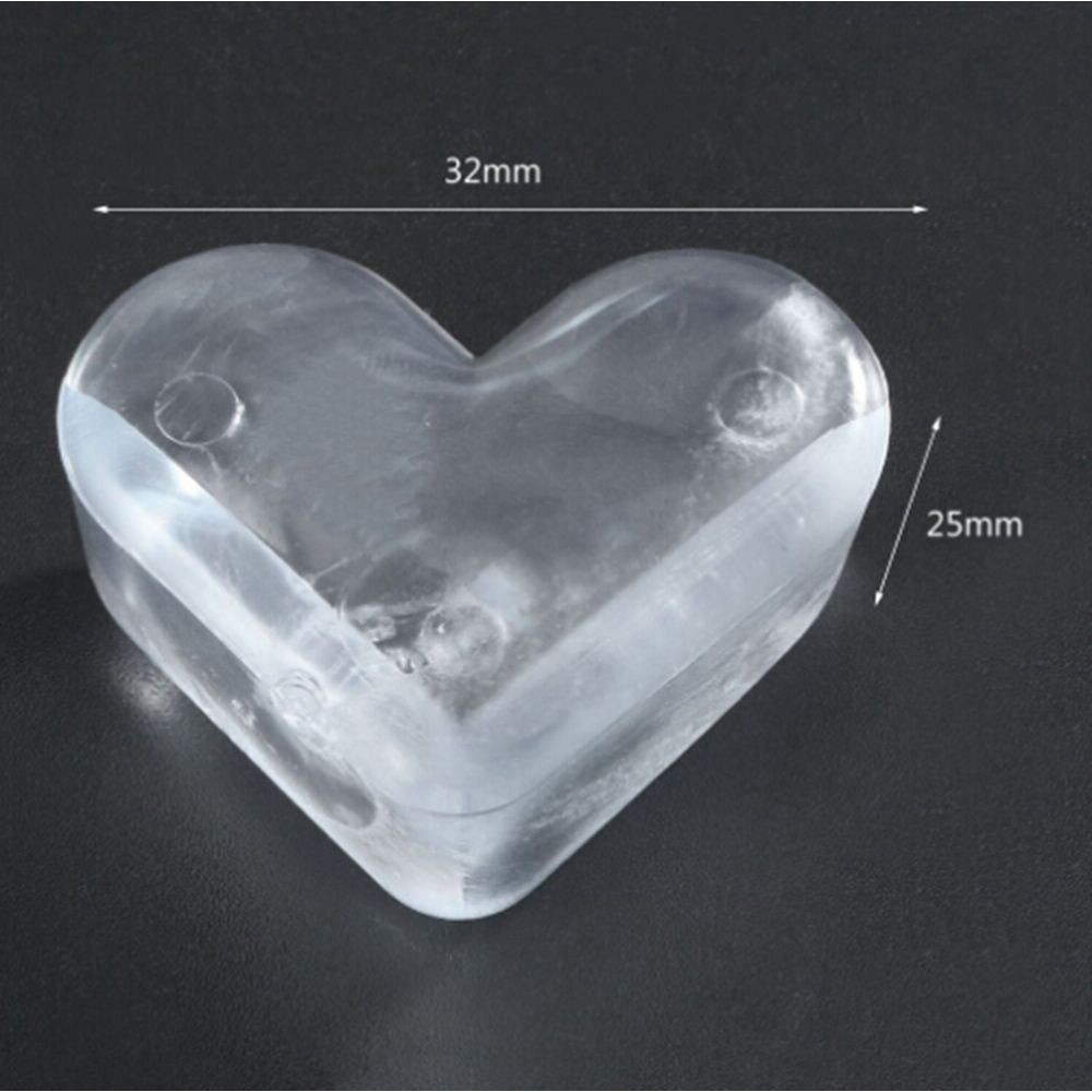 Set 4 miếng silicone hình trái tim bọc cạnh bàn an toàn cho bé