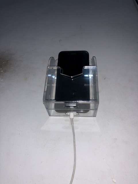 Kệ sạc điện thoại treo tường 2 ngăn, mica KT-15x9x6.5 (cm)