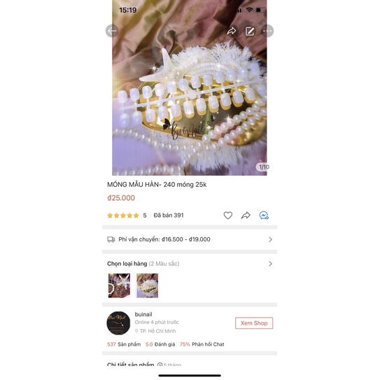 MÓNG MẪU HÀN 240móng
