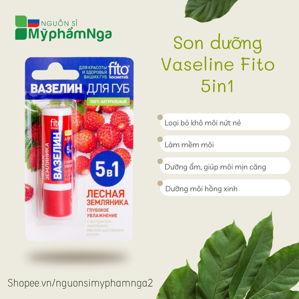 Son dưỡng môi Vaseline thảo mộc Fito 5in1
