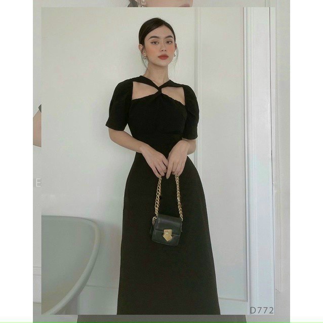 (FREE SHIP) MẪU XINH ĐẦM LỤA NHUNG CỔ CHÉO MỀM MẠI THẢ DÁNG DỰ TIỆC DIỆN LỄ TẾT CỰC XINH PU