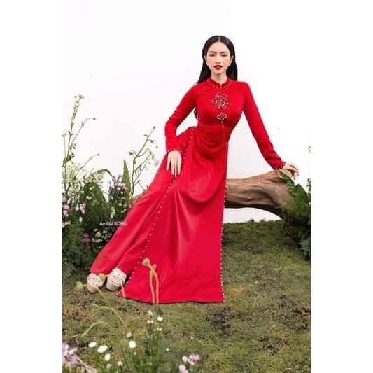 Áo dài cưới, áo cô dâu BÍCH THÊU ÁO DÀI BT003