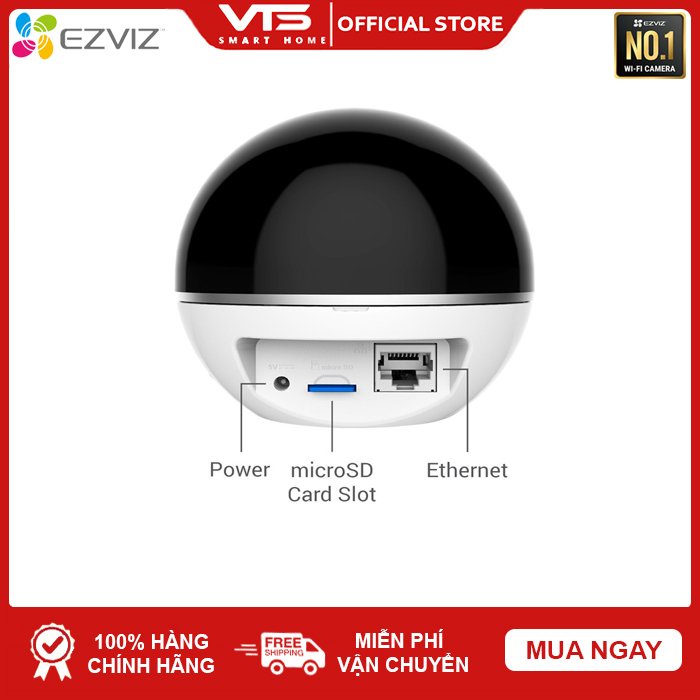 Camera IP WIFI EZVIZ C6W 4.0MP 2K - Không Dây Quay Quét 360 Độ,Tự Thu Phóng Bám Theo Chuyển Động - VTS Store