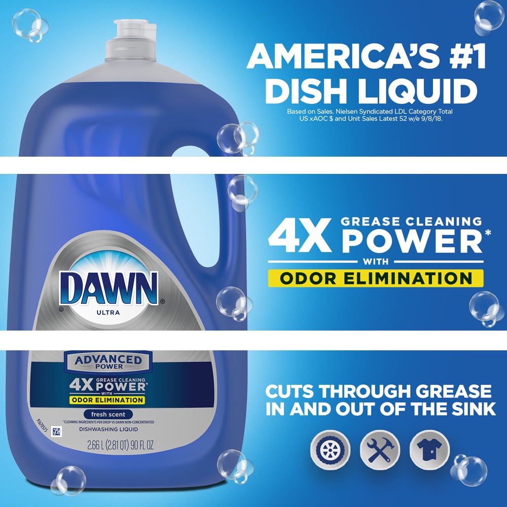 Nước rửa chén Dawn Ultra Platinum Advanced Power, 2.66L