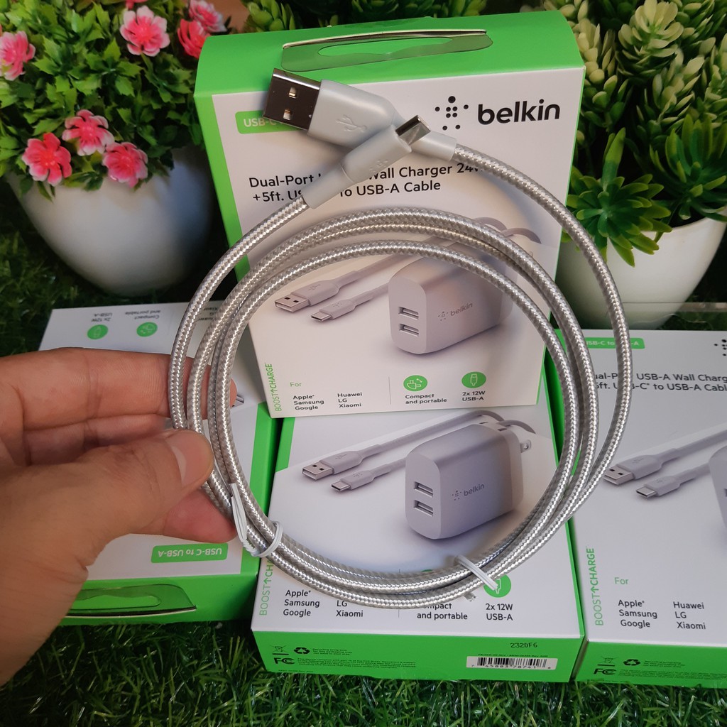 Cáp Sạc Nhanh BELKIN USB - Type C Chính Hãng, Dài 1.5m, Bảo Hành 12 Tháng, Độ Bền Cao, Ổn Định Dòng Điện