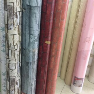 Giấy dán tường gạch đá chống ẩm mốc