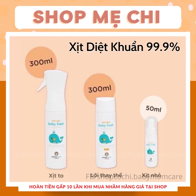 Xịt diệt khuẩn Baby Fresh - JOONA BABY Hàn Quốc- diệt khuẩn đồ chơi, tiệt trùng bình sữa, núm ti giả cho bé chính hãng