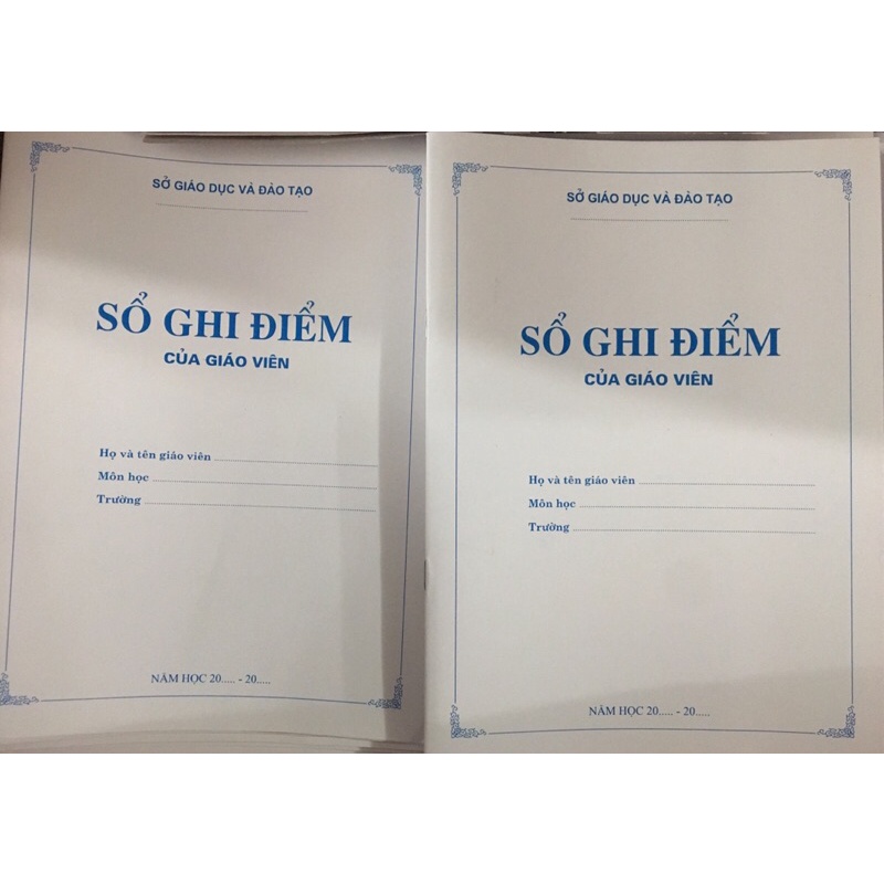 Sổ Ghi Điểm Giáo Viên Mẫu Mới