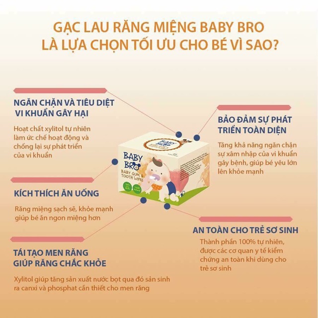 Khăn lau miệng Baby Bro (Vest)