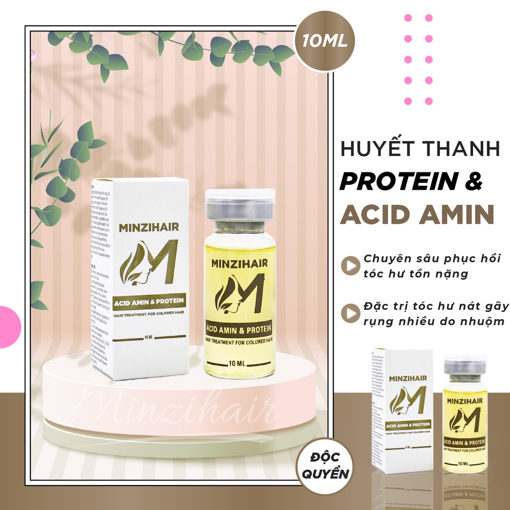 Huyết Thanh Protein & Acid Amin Minzihair - Siêu Phẩm Phục Hồi Tóc Hư Tổn
