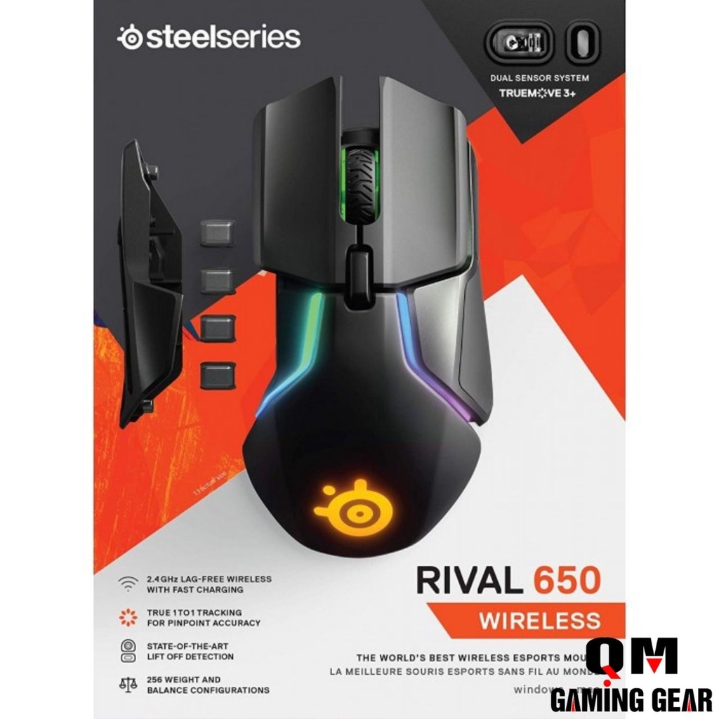 Chuột Gaming không dây Steelseries Rival 650 Likenew Fullbox 99%