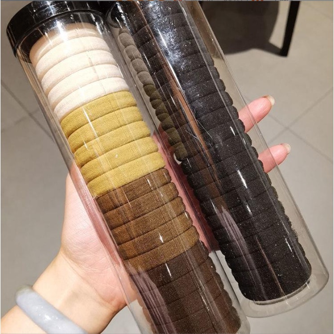 Set 20 Dây Thun Buộc Tóc Co Giãn Đơn Giản