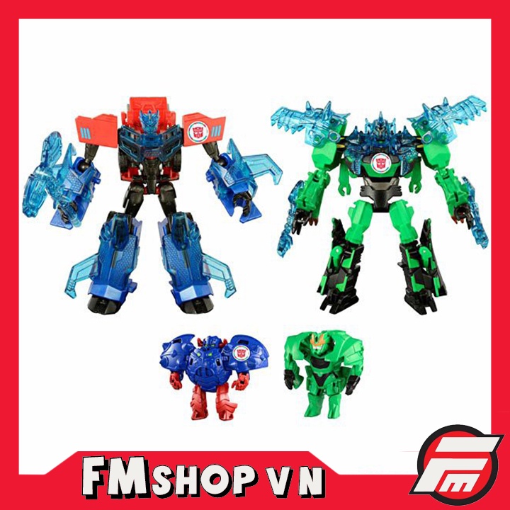 MÔ HÌNH CHÍNH HÃNG TRANSFORMER OPTIMUS PRIME & GRIMLOCK SUPREME ARMOR SET