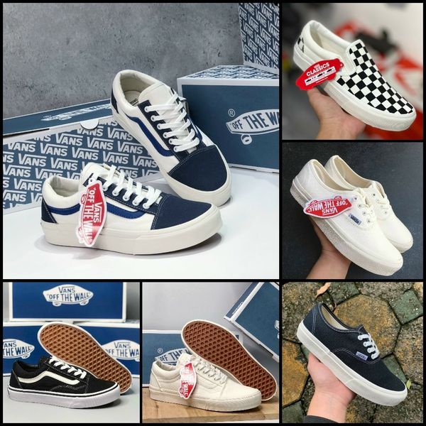 Giày Cao cấp 𝐕𝐀𝐍𝐒 Old SKool ,Xanh, Classic trắng đen nam nữ hot nhất 2022