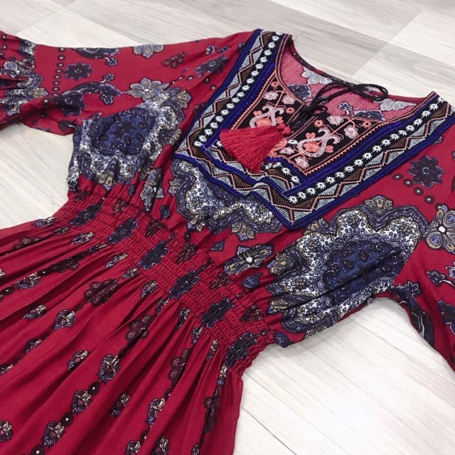 Váy thổ cẩm phong cách Boho vintage