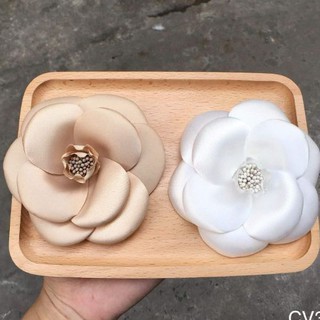 Hoa cài áo handmade cao cấp- Hoa trà sang trọng- 7cm cài váy đầm, vest