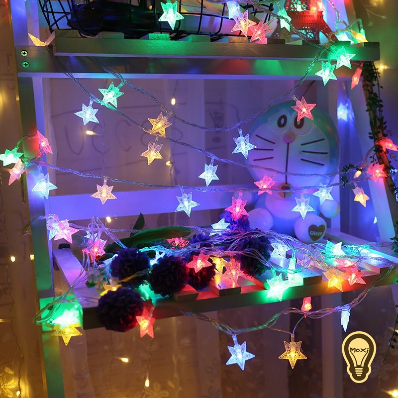 [ HÀNG SẴN ] Đèn LED dây chuỗi bóng tròn CHERRY BALL, sao cắm điện 10M 100 LED trang trí DECOR ngoài trời , phòng ngủ.