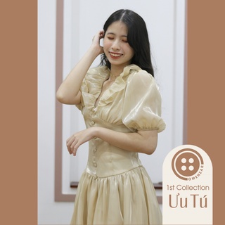 Đầm Nude Lụa Organza Dáng Xòe Công Chúa - [Ưu Tú]