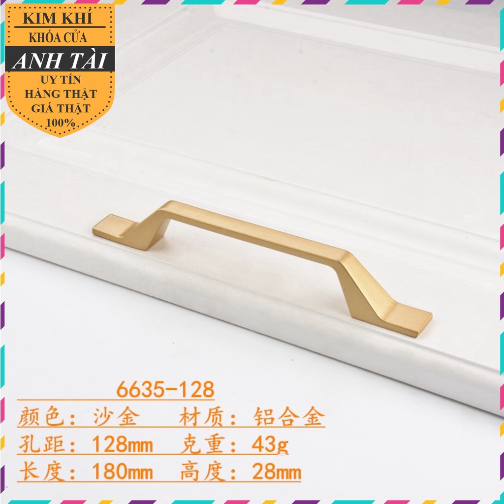 Tay nắm tủ bếp, tay nắm ngăn kéo tủ áo màu vàng cát hợp kim nhôm phong cách hiện đại