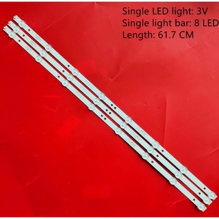 Asanzo 32S900 #32HD931 - Bộ 3 thanh 8 led 3v cho Tivi Asanzo 32S900 K320WD14C026