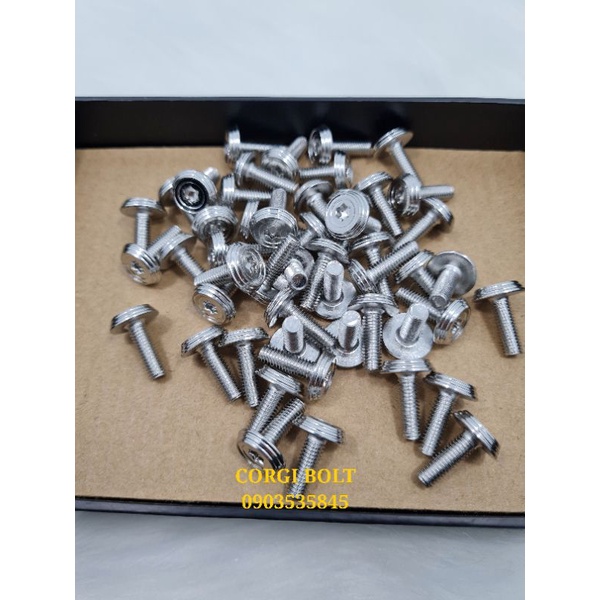 ốc thái dù tròn inox 304 không gỉ ( ốc đĩa ốc áo 5li 6li )