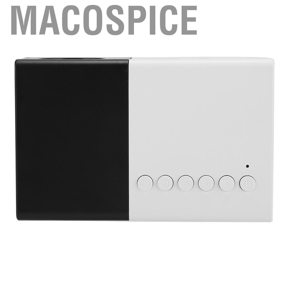 Máy Chiếu Macospice Mini Led Usb Hdmi 1080p 2.0-inch Với Lỗ Tản Nhiệt 110-240v