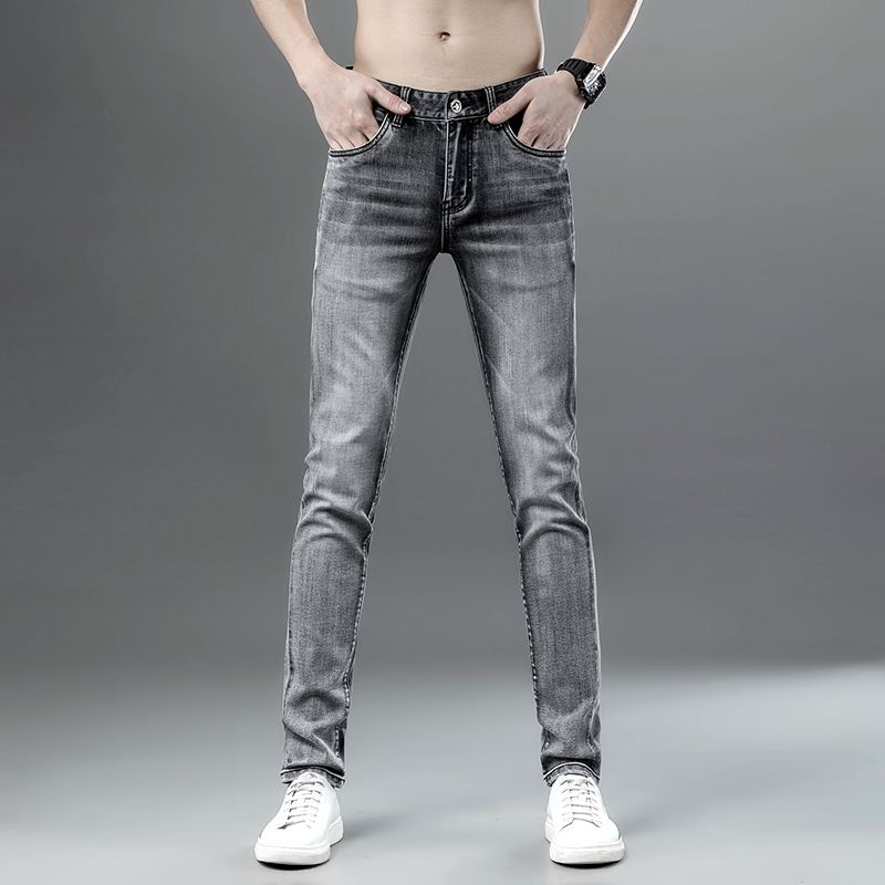 Quần jean dài màu đen in logo sành điệu nam tính