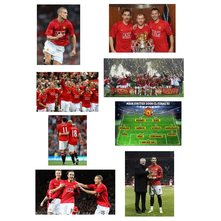 Bộ 33 sticker decal hình dán cầu thủ Manchester United , decal bóng đá, hình dán man utd