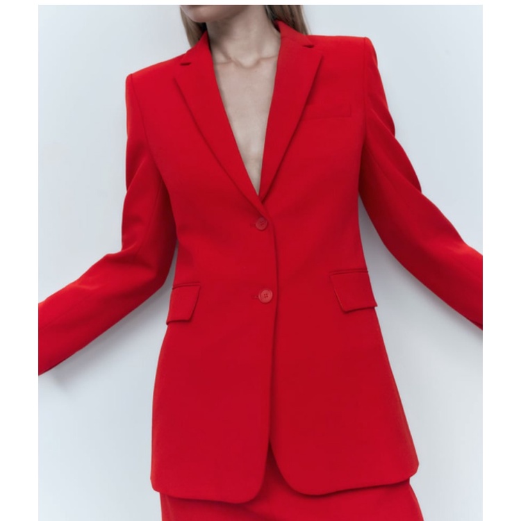 ZARA  Set Áo Khoác Blazers Dáng Ôm Phối Túi + Chân Váy Ngắn Thời Trang Mùa Thu 2022 Zara8459707 8457707