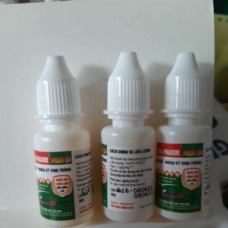 Nhỏ vai gáy trị ve rận bọ nhảy chó mèo 10ml