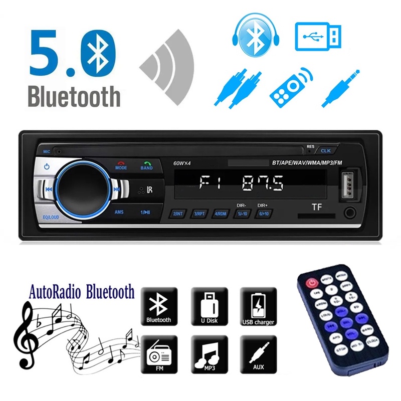 Máy Nghe Nhạc Mp3 1 Din Kết Nối Bluetooth Và Phụ Kiện Cho Xe Hơi JSD-520 Lite