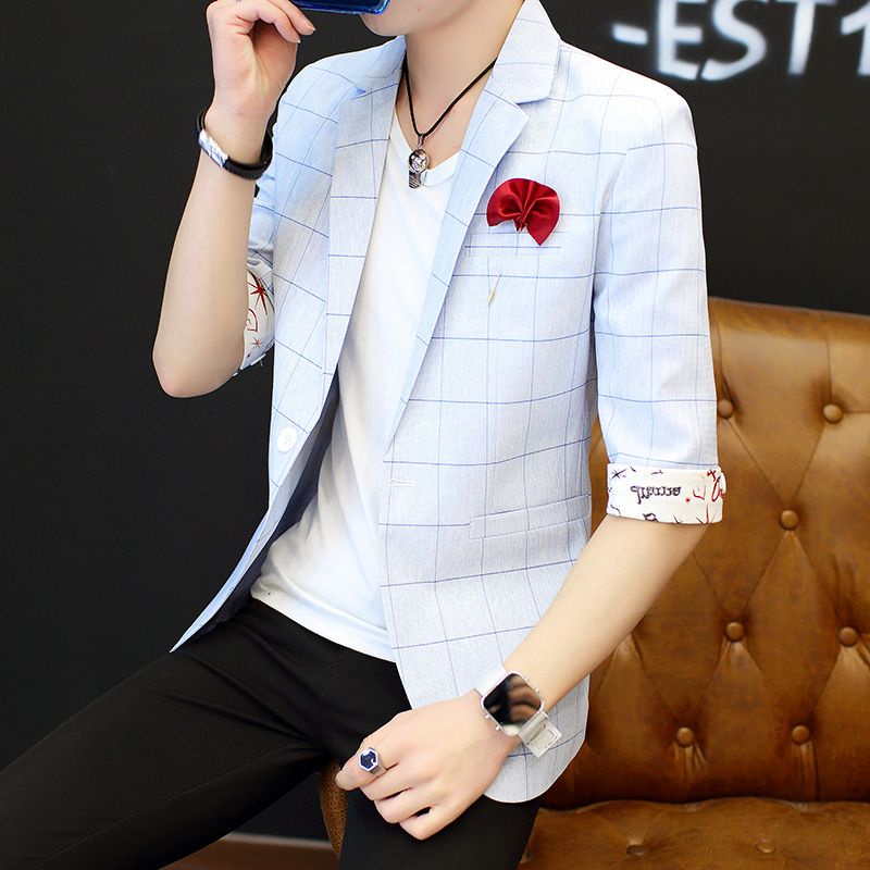 # Áo Khoác Nam# Bộ Đồ Tay Lửng Mùa Hè# Áo Khoác Vest Tay Lửng Thời Trang Lịch Lãm Cho Nam# Áo Vest Tay Ngắn Dáng Ôm Phong Cách Thời Trang Hàn Quốc Cho Nam Giới