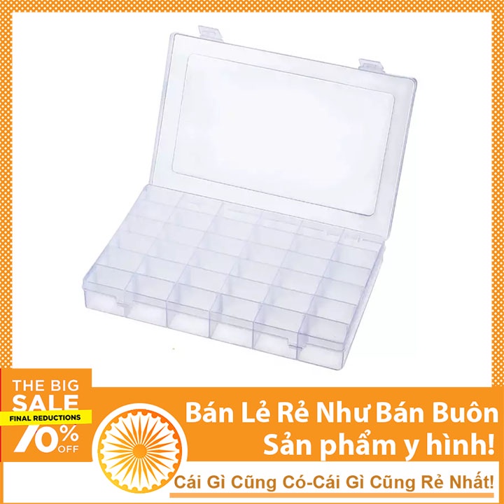 Hộp Đựng Linh Kiện 36 Ngăn Chứa Trang Sức - Thuốc - Đồ Dùng Nhỏ